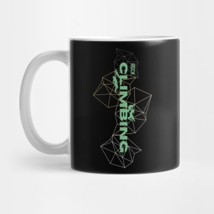 geometric rock climbing green Mug